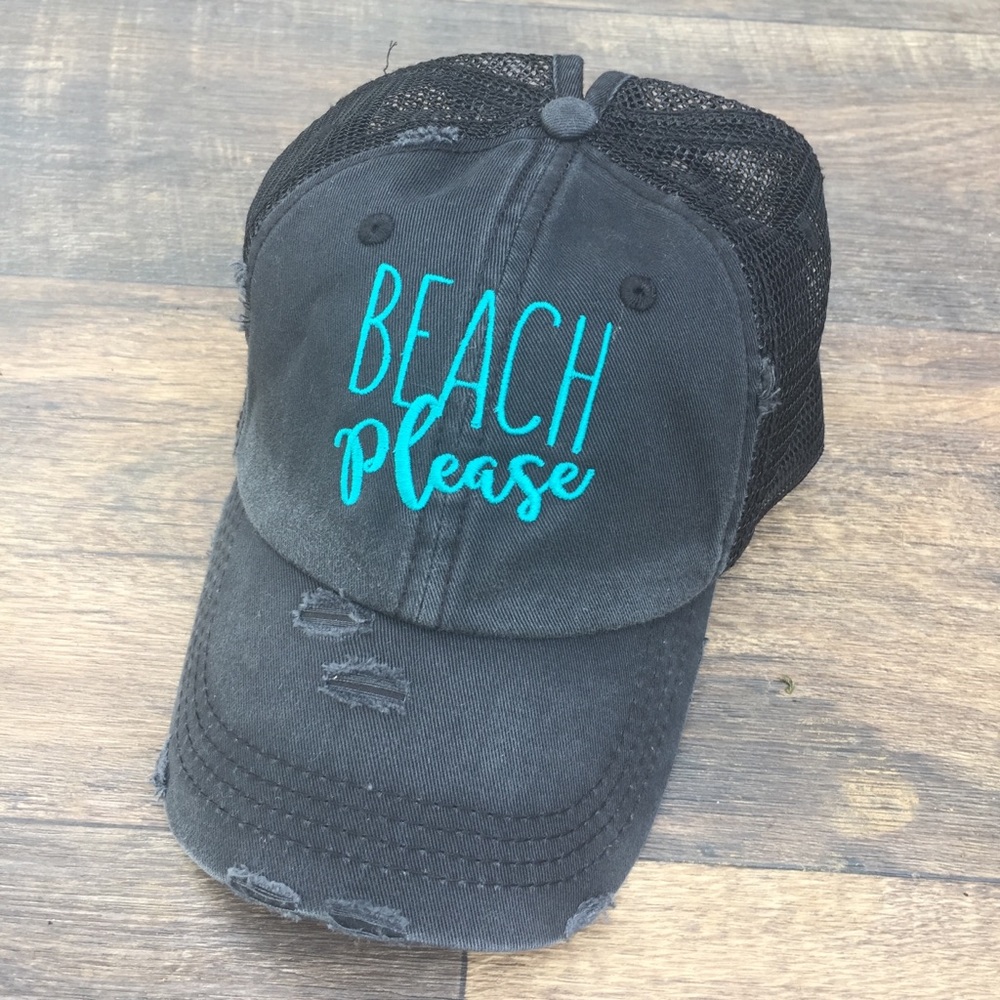 Beach Please Ponytail Hat